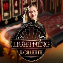 Lightning Roulette slot icon by Evolution, available at Gamblerina Casino