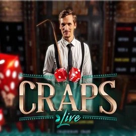 Live Craps logo by Evolution at Gamblerina Casino